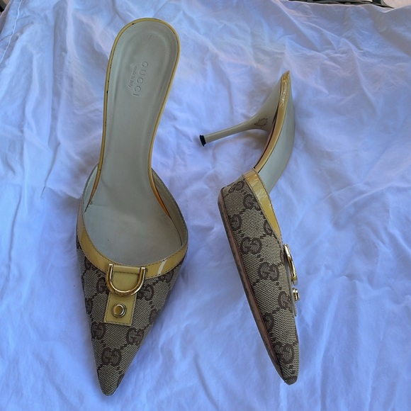 Gucci sand Tess leather pumps - Picture 6 of 16